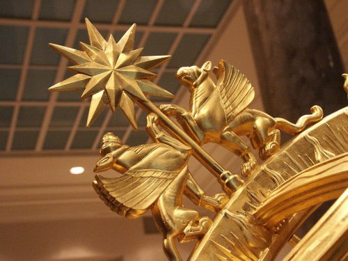 cavetocanvas:Paul Manship, Cycle of Life (Armillary Sphere) details, 1924