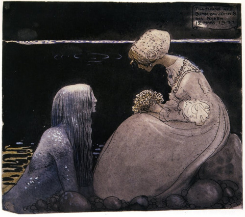 dreaminparis:Water Creature by John Bauer, 1977