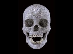  human skull recreated in platinum and adorned with 8,601 diamonds weighing a total of 1,106.18 carats. Approximately £15,000,000 worth of diamonds were used. It was modelled on an 18th century skull, but the only surviving human part of the original