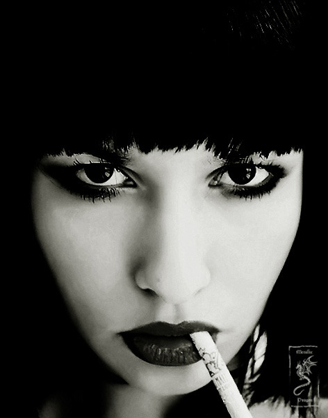 burnasone:  Miss Danger black and white by ~DragonOfLust