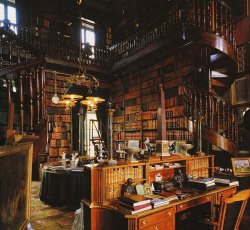 alecto:  bibliotheca-sanctus:  Library of Chateau de Groussay  