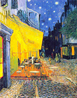 jolieing:  Vincent van Gogh - The Cafe Terrace on the Place du Forum, 1888  I did a puzzle of this recently :D