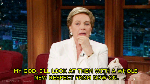 lejazzhot: Julie Andrews learning that turkeys are bisexual. 