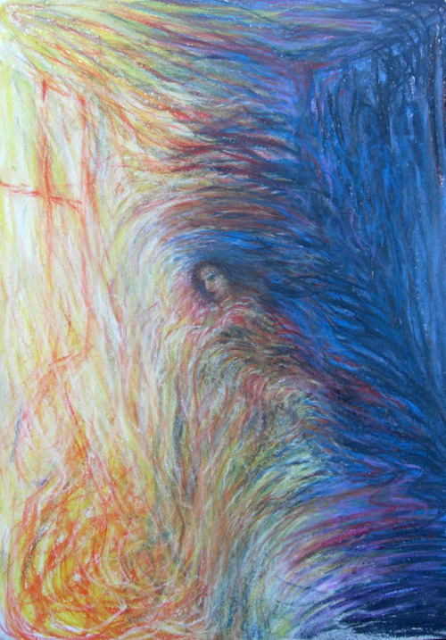 flickr.com:photos:wblake9 Tim Burton, Dreaming study. chalk pastels on card.