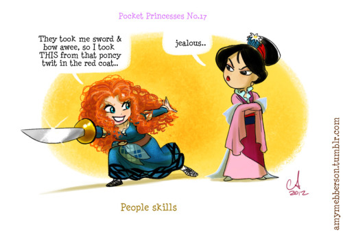 amymebberson: Pocket Princesses 17 - Merida’s got a new job!