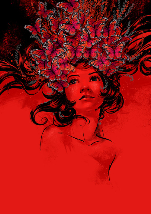 serialthrill:  Red butterfly 