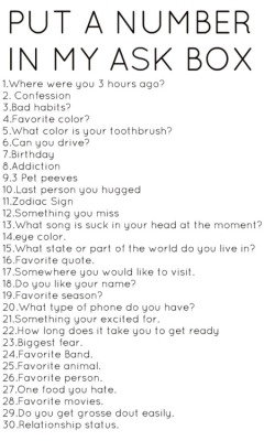 send me numbers   dont be afraid got a question?