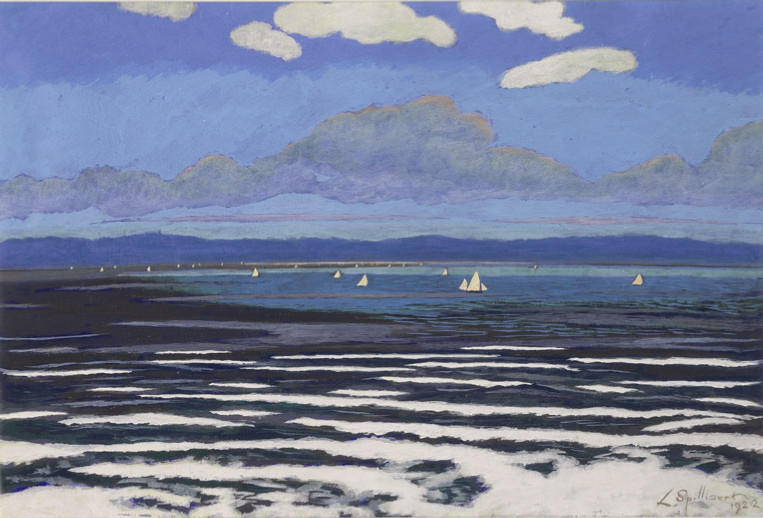 amare-habeo:  Léon Spilliaert (1881-1946) Seascape With White Sails (Paysage de