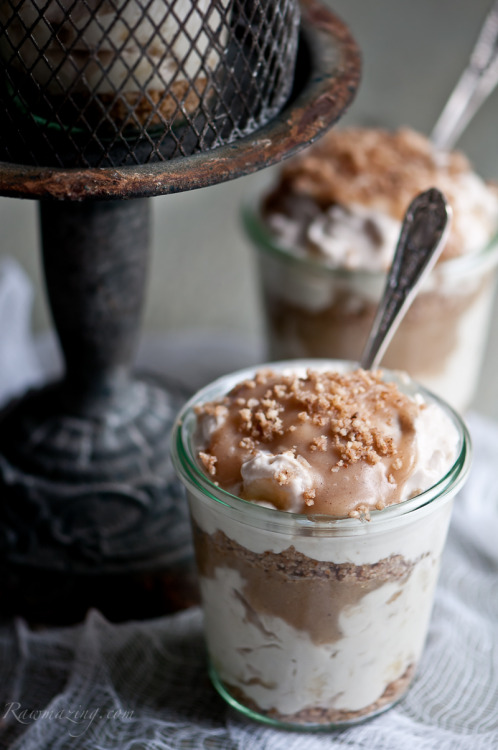 Vegan Banana “Cream” Parfaits with Salted Allspice Caramel