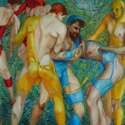 ganymedesrocks: gayart-today: Claudio Bindella Pride may fade with the last hours of June yet a Communal Spirit Binds Us All!  Thanking @for-the-duke-of-paris not just for this picture but for the easy access to Claudio Bindella’s site.  @ganymedesrocks