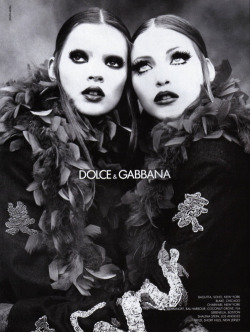 voguelovesme:  Nadja and Kate by Meisel for Dolce and Gabbana 1992 