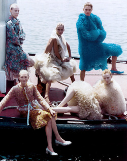  Colette Pechekhonova, Maggie Rizer, Carmen Kass, Malgosia Bela, and Karen Elson by Steven Meisel by Vogue US July 2000 