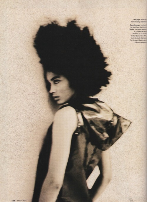  Kinky Afro, photographed by Juergen Teller and styled by Judy Blame, December 1990 