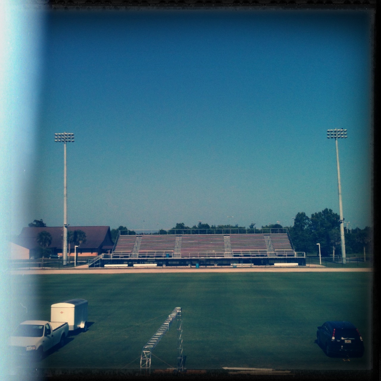 Cocoa High School stadium.  Tejas Lens, Dylan Film, No Flash, Taken with Hipstamatic