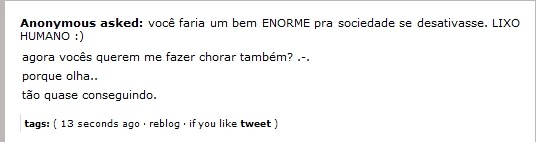 ba-tgirl:  Agora sim estou começando a perceber como o tumblr está diferente, as
