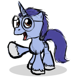 tetrapony:  JJ as 3.5G pony over the Old Grey Mare, there was something about it.. just drew it.  What in the world&hellip;.