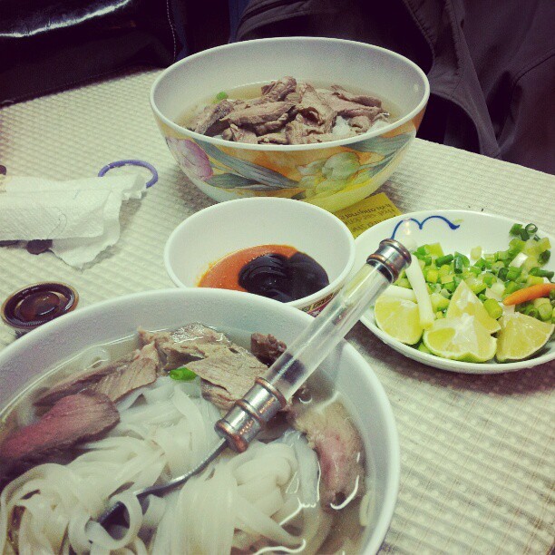 Home made pho with dad (Taken with instagram)