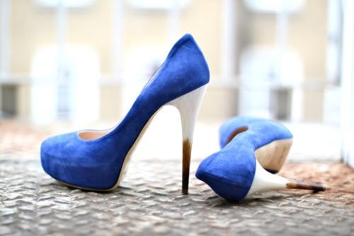 Chiara Ferragni electric blue heels