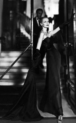 Thegothcat:  Sunny Harnett In Evening Dress By Lanvin-Castillo Photo By Richard Avedon