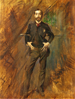 nolollygagging:  Portrait of John Singer Sargent (ca. 1890) by Giovanni Boldini 