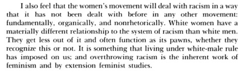 Barbara Smith, “Racism and Women’s Studies”, All the Women are White, all the Blac