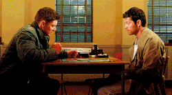 mishasminions:  slowwdownsugar:   mishasminions:   DEAN THROWS A FIT, MAKES A MESS, AND CAS PICKS UP AFTER HIM. WHAT ELSE IS NEW.   Yeah that’s a completely accurate and rational depiction of their entire friendship even though Cas went power hungry,