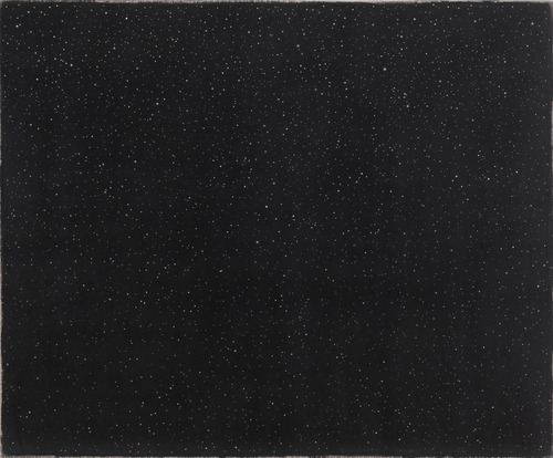 museumuesum:  Vija Celmins Night Sky #5 1992. Oil on canvas mounted on wood panel, 31 x 37 1/2” (78.7 x 95.3 cm). 