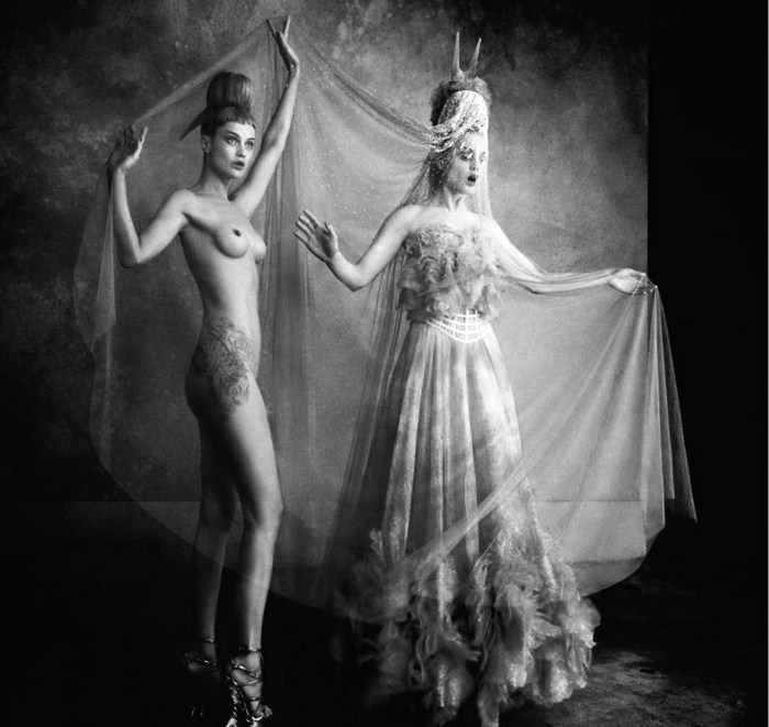 inspirationgallery:  Isabeli Fontana and Guinevere van Seenus by Daniele &amp;