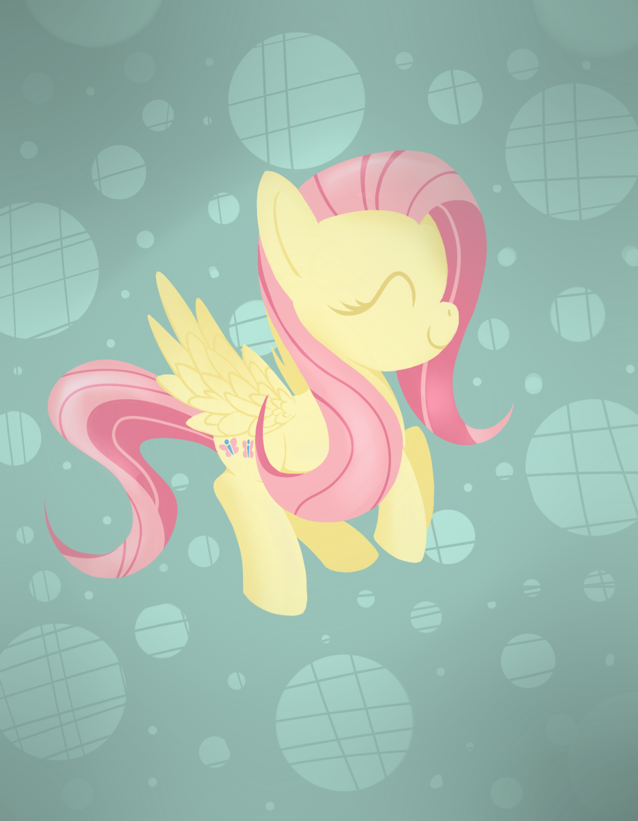 tina-chan:  A little experimentation with line-less art with Fluttershy C: 