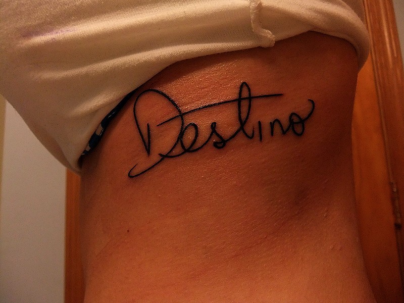 ha-ily:  -420:  my first tattoo! c: i got destino, which means fate in italian &amp;