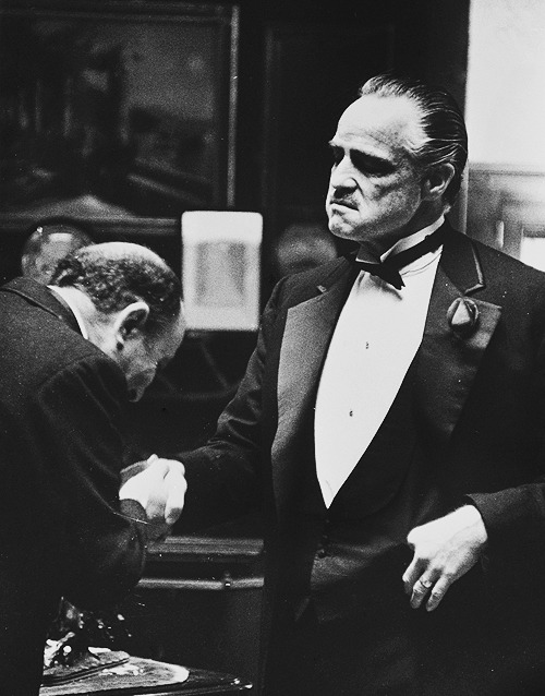 fassyy-blog:  But, now you come to me, and you say: “Don Corleone, give me justice”. But you don’t ask with respect. You don’t offer friendship. You don’t even think to call me Godfather. Instead, you come into my house on the day my daughter