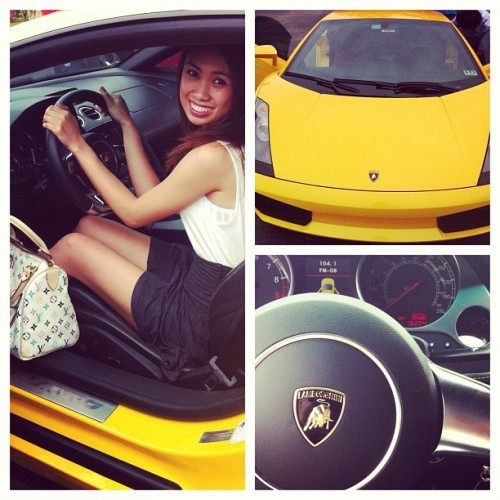 in-wub:  Riding in style. Like my new #lamborghini #lambo lol jk stealing @aznmangaaddict ‘s car (Taken with instagram)