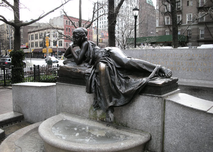 The Isidor And Ida Straus Memorial In Straus Park For Those In Peril