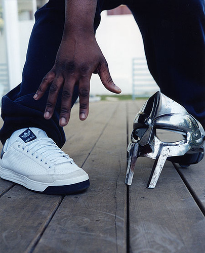 rappcats: Villain on the back porch of the house where Madvillainy was recorded. Photo by Coleman.