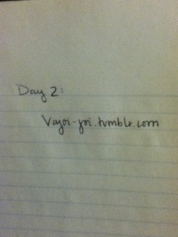 Day 2: Handwrite Your Tumblr Url.