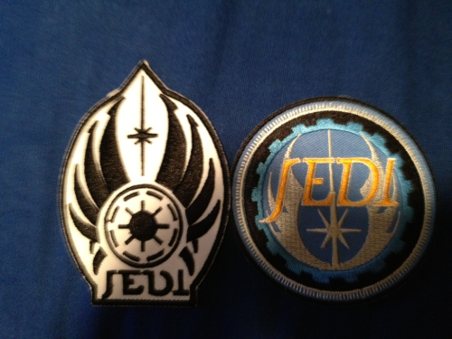 Found a couple badass Jedi patches for my denim jacket. These are going on the sleeves. My denim is coming out too sick! Way better then my last one! I can’t wait till its done.