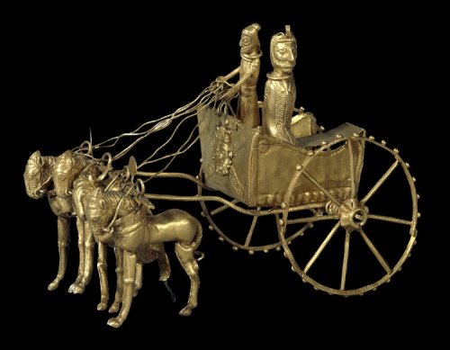 aleyma: Achaemenid Persia, Gold model chariot from the Oxus Treasure, 5-4th century BC (source).