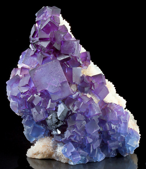 mineralia:  Fluorite with Galena on Quartz from New Mexico by Exceptional Minerals 