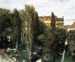 poboh:  The Palace Garden of Prince Albert, Adolf von Menzel. German Realist Painter (1815 - 1905) 