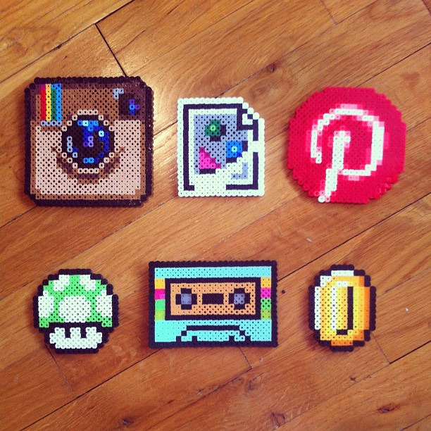 truebluemeandyou:  DIY Perler Beads Inspiration from CMYBacon here. Perler beads