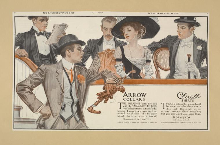 fuckyeahvintageillustration: Various adverts for Arrow Collars and Cluett Shirts