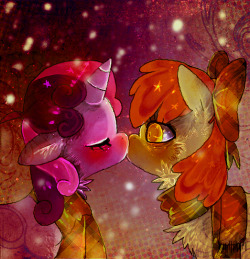 yawg07:  celestiawept:  Sweet Bloom by CHAlNSAW  This is superb!  I love it! d'awwwww, puppy love &lt;3