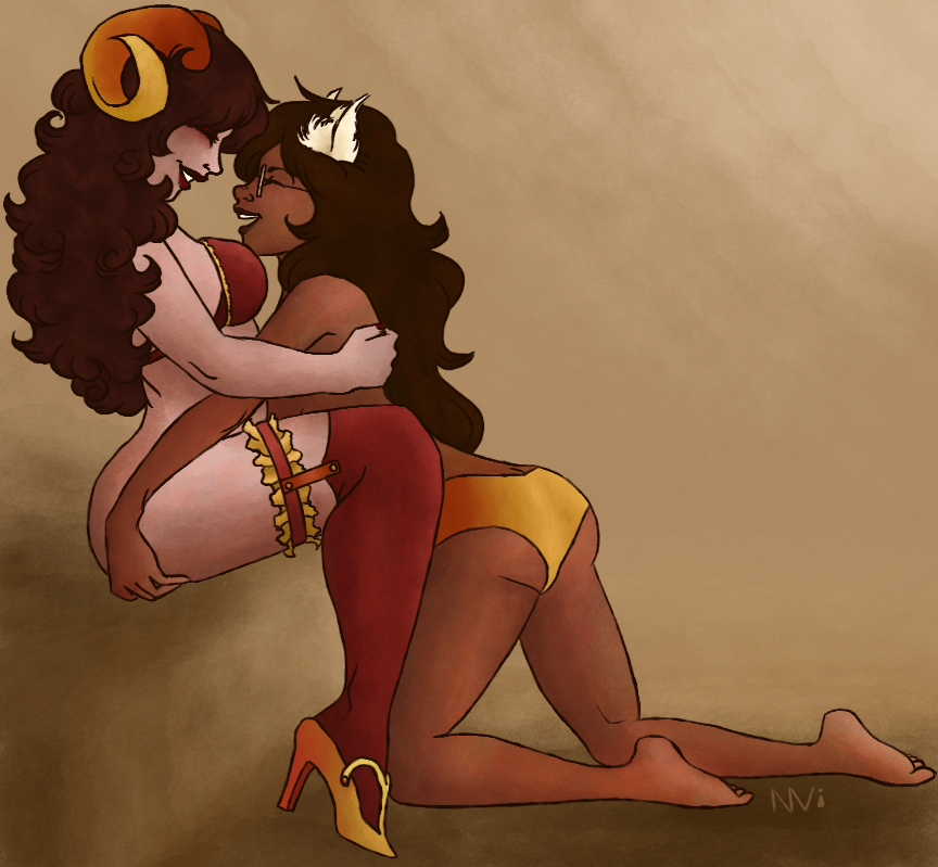 northernvehemence:  Dang, talk about a rarepair. This was done as a request for this