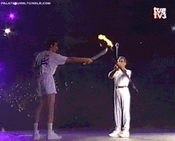 palateburn:  The Lighting Of The Torch at the ‘92 Summer Olympics in Barcelona, Spain.
