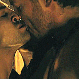 dangfury:  Ah yes, this scene again. Surprised? xD Agron’s hand coming up a moment then going right back down; he doesn’t know what to do with himself. xD Nasir’s hand sliding down Agron’s face to rest on his chest The lip-bite for sure!! and