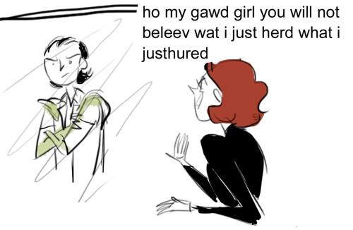 artisticallyinsaneblog:  whileothersreap:  black widow gots sum juicy gossip (video)  oh my god 