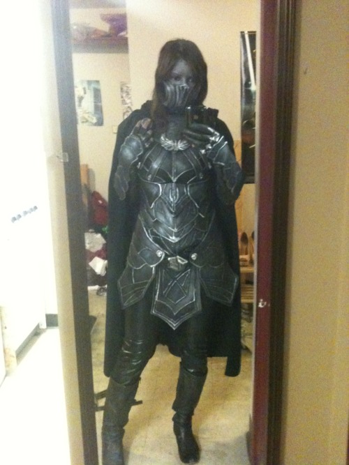 transstingray:  blackbutshining:  face-down-asgard-up: michaeljsingh: shakuzen: paul4allseasons:     aicosu:  Karliah (Nightingale Armor) - Skyrim, Cosplay ProgressSo my Karliah is preeettty much finished (besides my slow drying archery bow ಠ_ಠ).