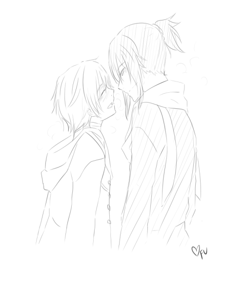 fumuko:  Stress relief sketch! Nezumi x Shion because I love them! 
