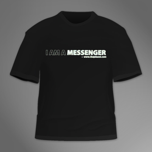 Design Firm: Ā Creative, Richmond VA
Client: The J.O.B. (The Jim O'Ferrell Band)
Title: Messenger ‘Top 40’ Commemorative T
Illustrator/Designer: Jason M. Crawford