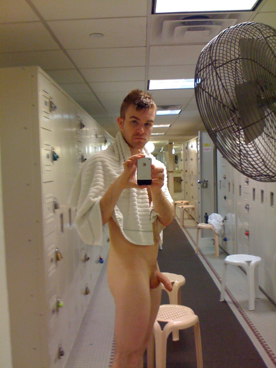 Uncut ginger in the locker room.